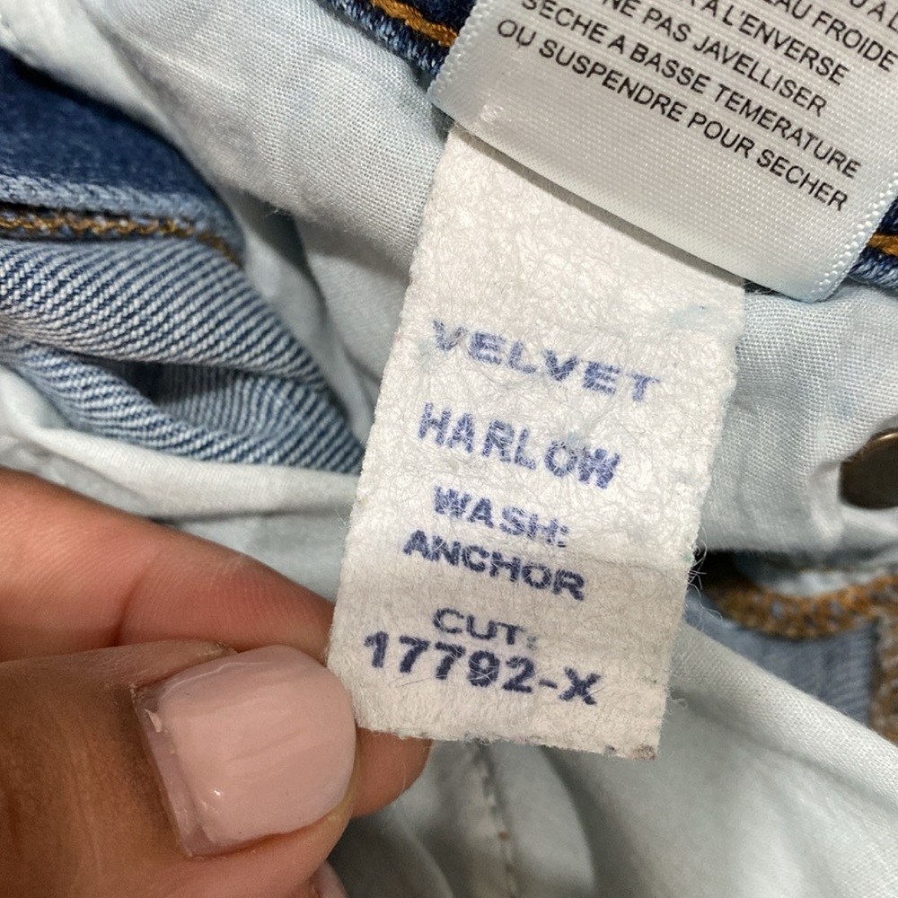Velvet By Graham & Spencer Harlow High Rise Wide Leg Anchor Wash Denim Jeans 28 - Picture 10 of 10
